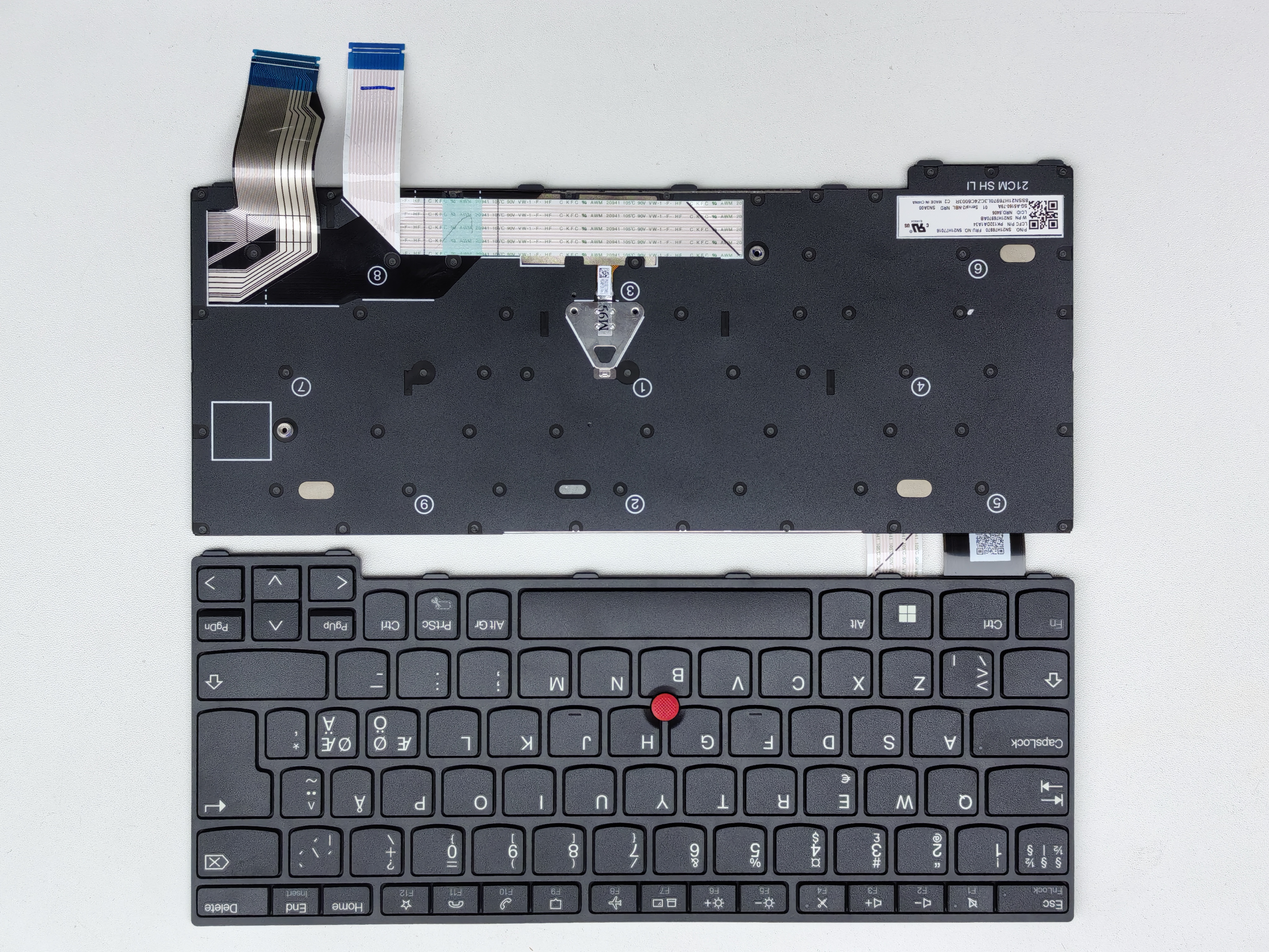 Picture of New Replacement Laptop Keyboard For IBM X13 third generation/X13 GEN3 BLACK FRAME BLACK Other Language Layout
